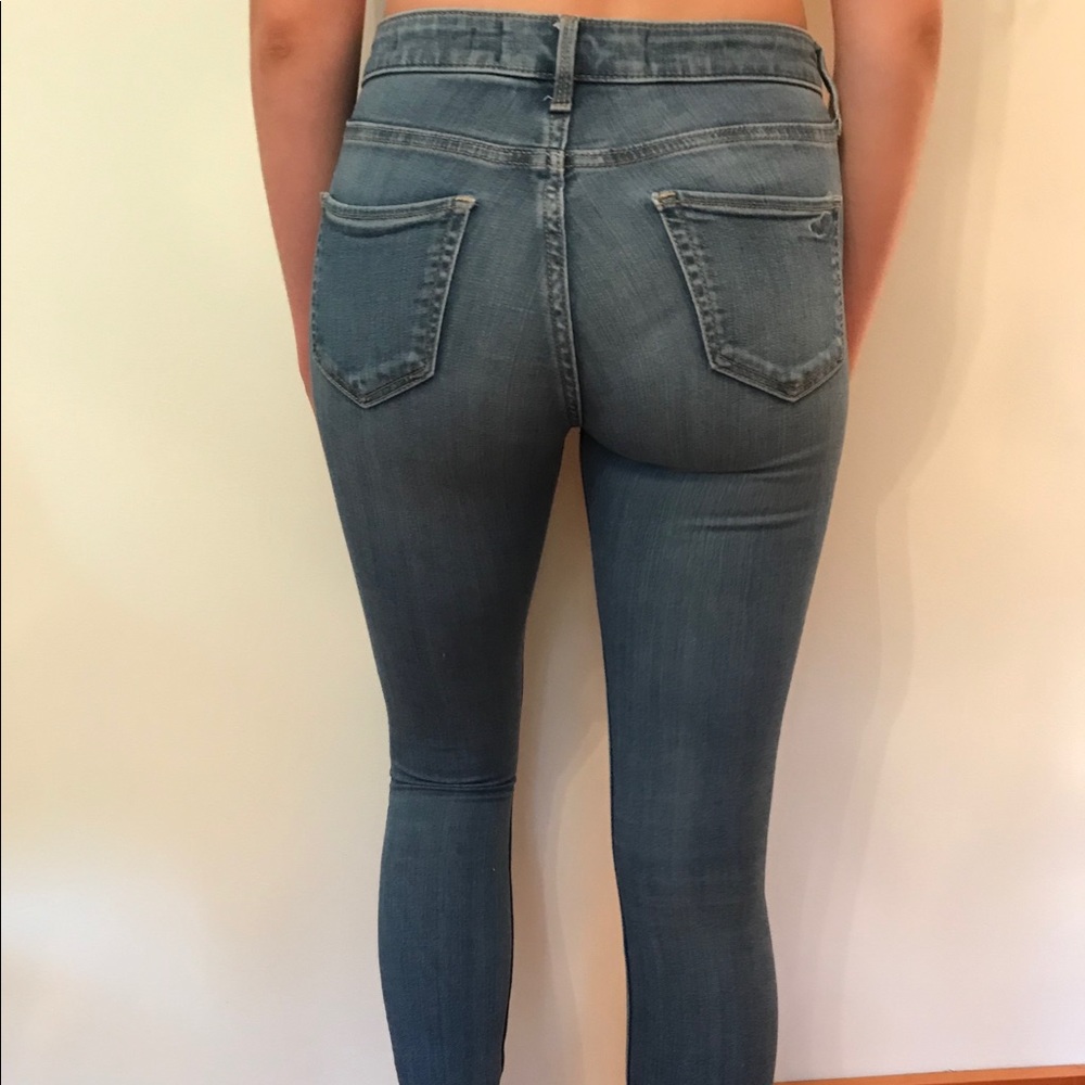 ripped light wash hollister jeans